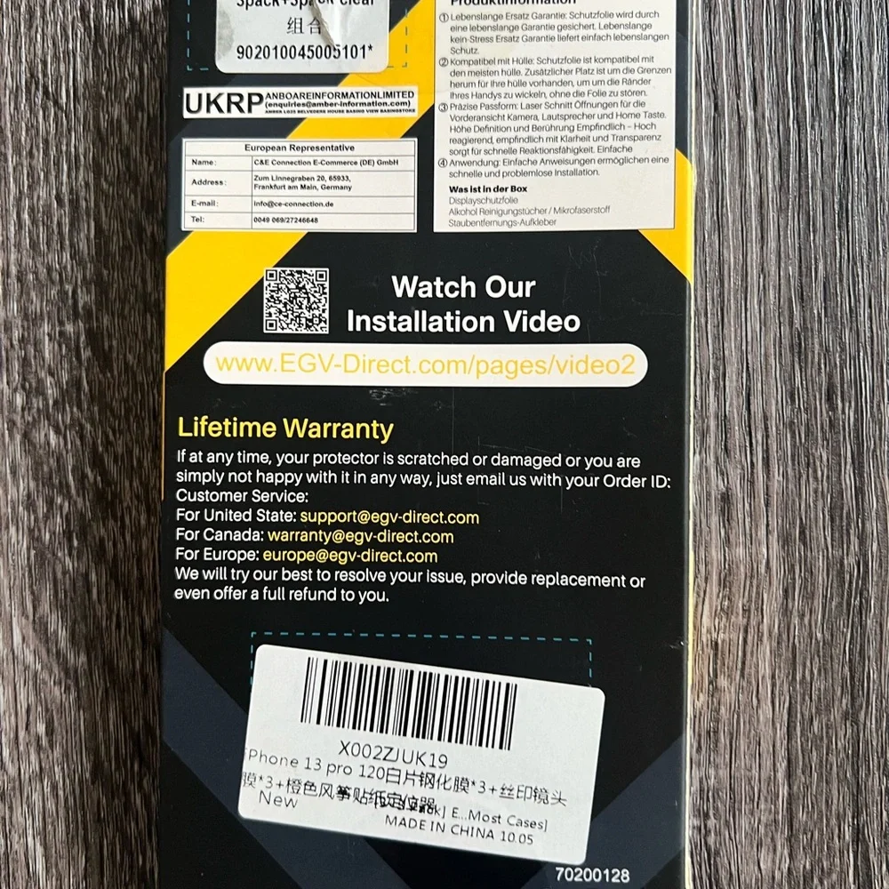 Lot of 2: EGV Tempered Glass Screen Protectors for IPhone 13 Pro